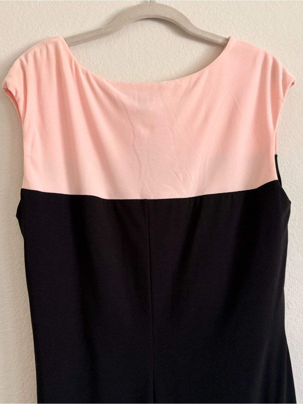 Lauren by Ralph Lauren Elegant Two-Tone Pink and Black Ruched Women’s Dress- 14 - Picture 5 of 8